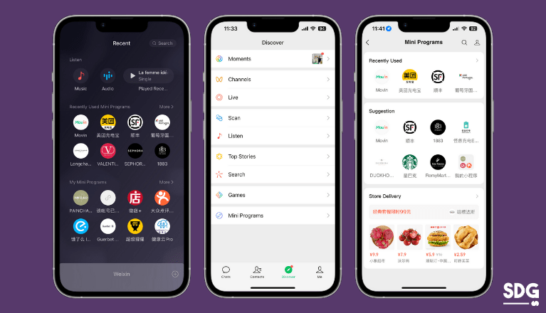  Mini programs accesses in WeChat