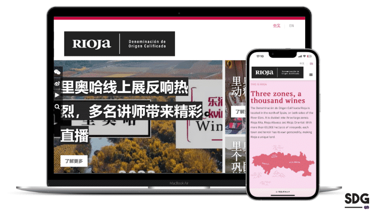 Mobile-friendly website localization for Rioja Wine