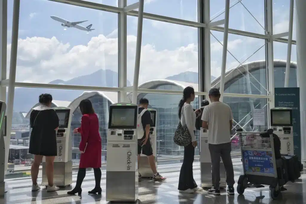 Chinese Tourists at the airport